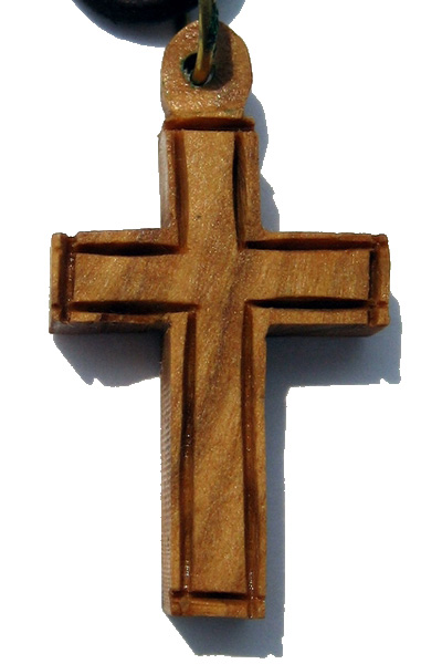 Wood sales cross pendant